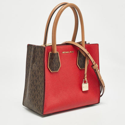 Michael Kors Multicolor Signature Coated Canvas And Leather Mercer Tote