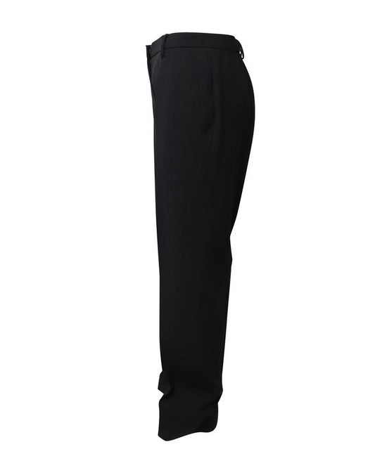 Max Mara Straight Leg Trousers in Black Wool