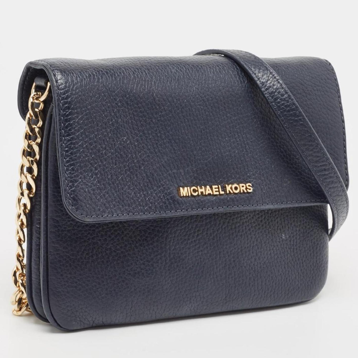 Michael Kors Leather Jet Set Flap Crossbody Bag