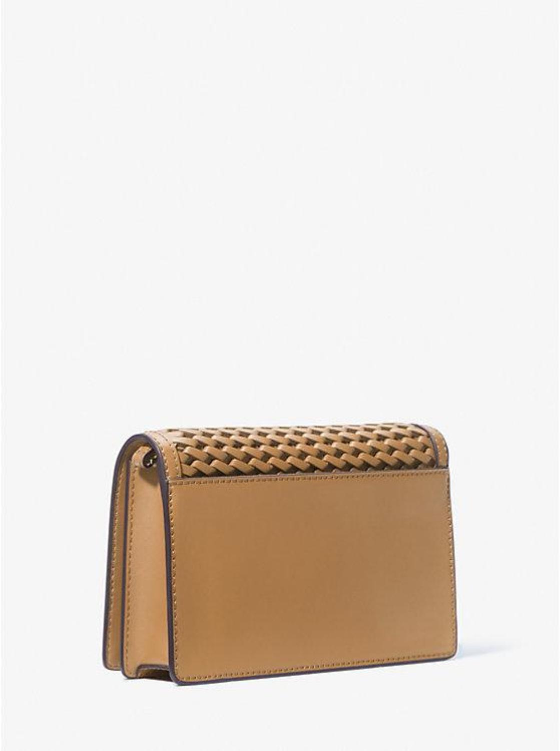 Jet Set Medium Woven Leather Crossbody Bag