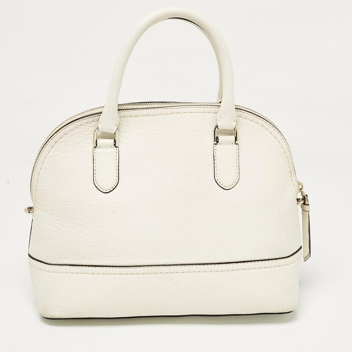 White Leather Carli Mccall Street Satchel