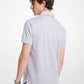 Cotton Blend Piqué Zip-Up Polo Shirt