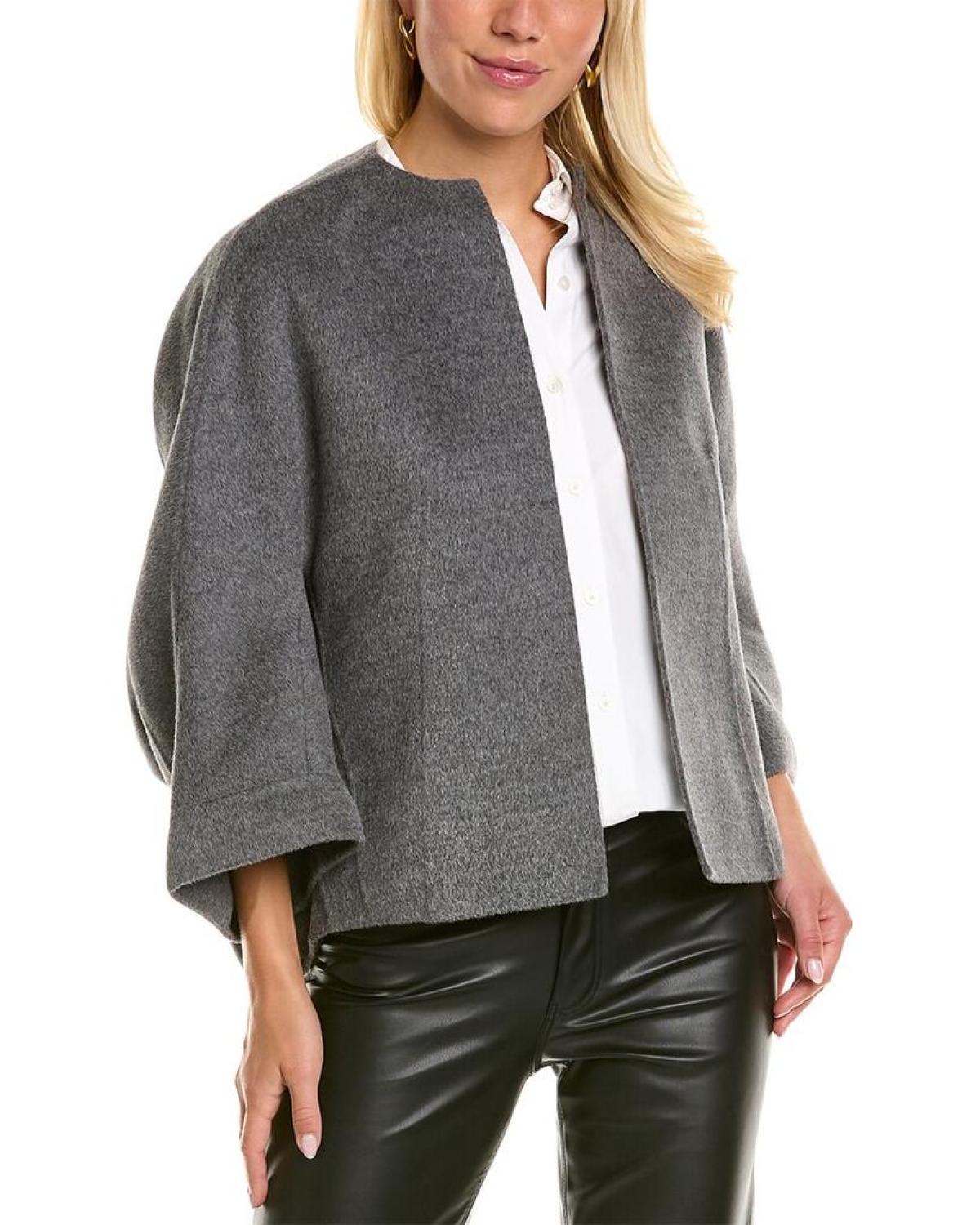 Michael Kors Melton Dolman Cookie Wool & Angora-Blend Top