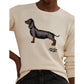 Intarsia-Knit Dachshund Cotton Sweater