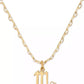 Gold-Tone Pavé Zodiac Mini Pendant Necklace