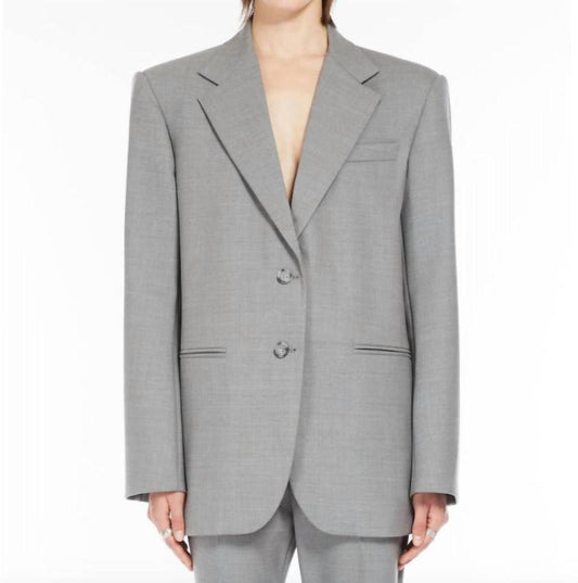 Baffo Oversized Blazer In Light Grey