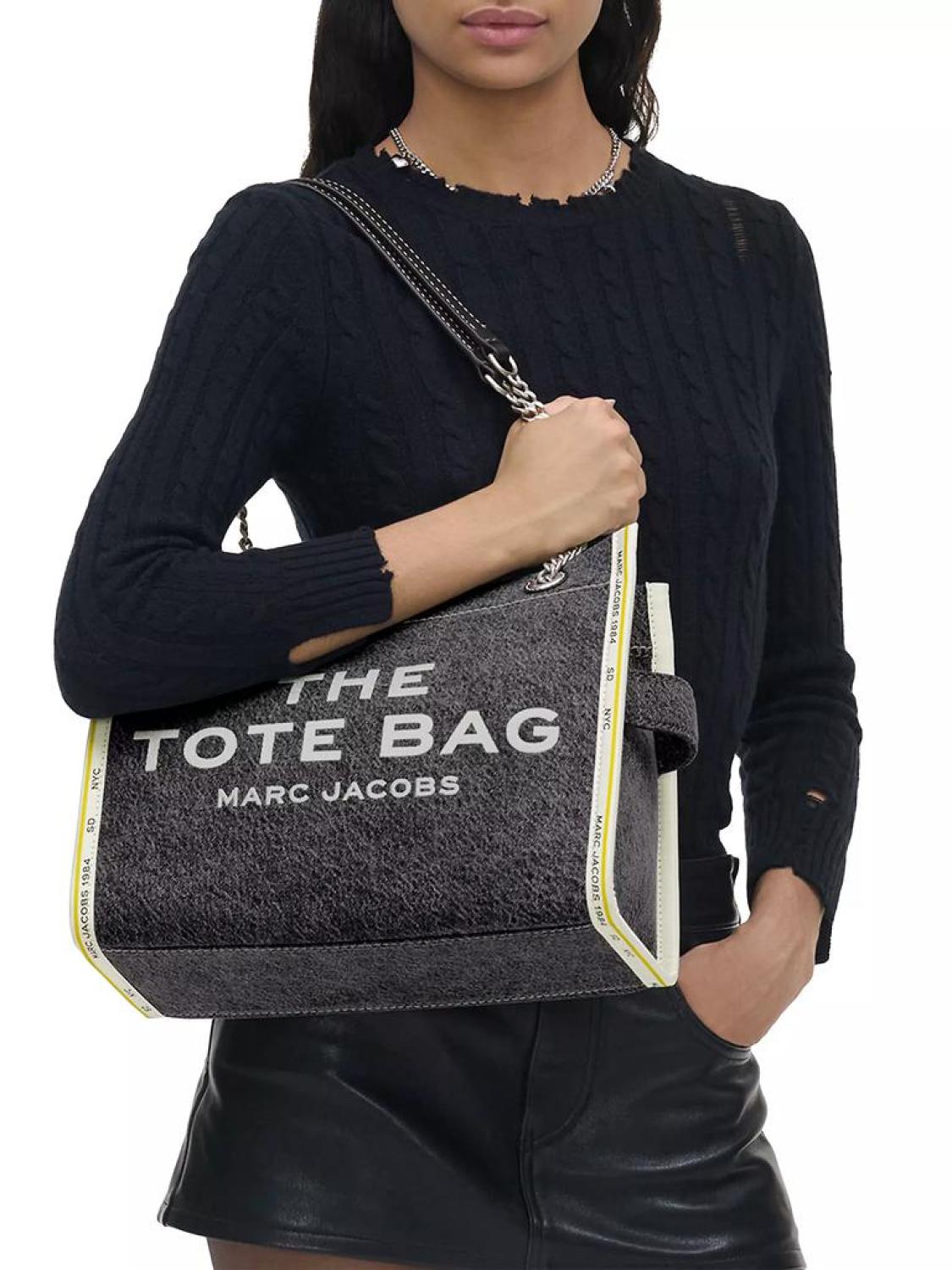 The Denim Chain Medium Tote Bag