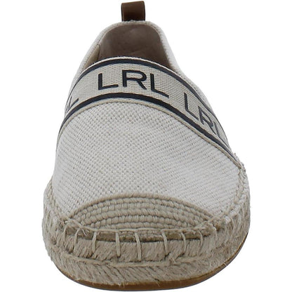 Womens Canvas Leather Trim Espadrilles