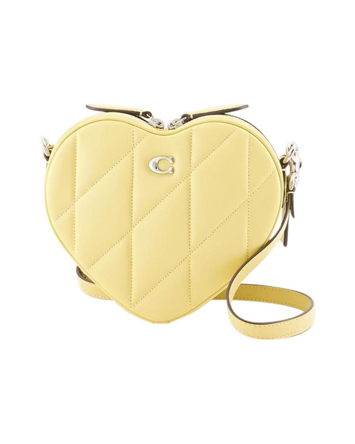 Heart Crossbody - Coach - Leather - Yellow