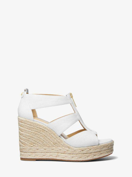 Etta Linen Blend Wedge Sandal