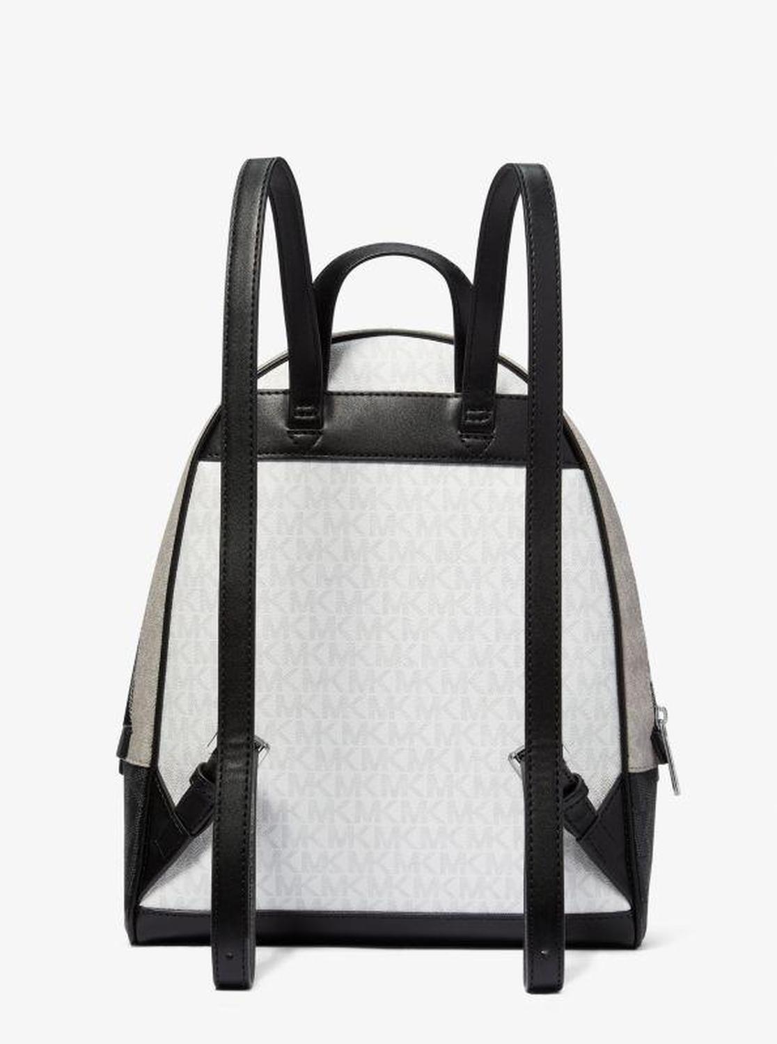 Rhea Medium Color-Block Signature Logo Backpack