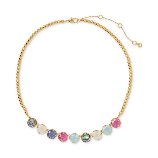 Gold-Tone Pop of Joy Spade Flower Necklace, 16" + 3" extender