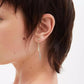 Faux Stone Signature Pavé Spike Front Back Earrings