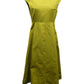 Max Mara Weekend Sleeveless Pleated Midi Dress in Green Taffeta Polyester