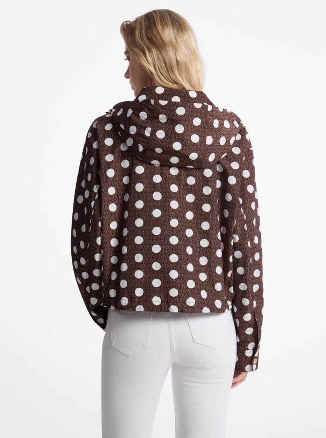 Polka Dot Signature Logo Ciré Jacket