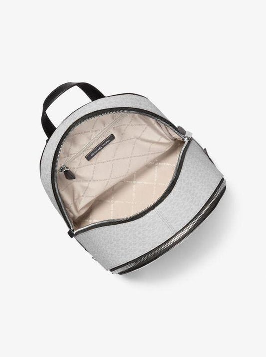 Rhea Medium Color-Block Signature Logo Backpack