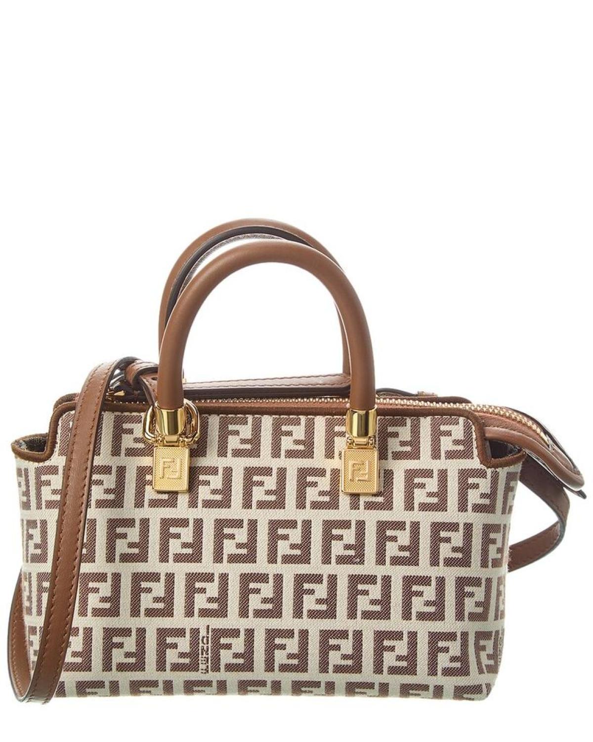 FENDI By The Way Mini FF & Leather Shoulder Bag