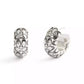 Rhodium Signature Quilted Chubby Huggie Earrings