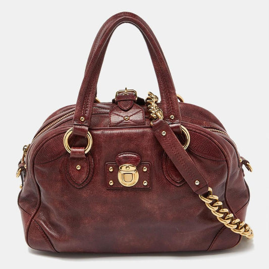 Marc Jacobs Burgundy Leather Satchel