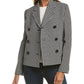 Michael Kors Collection Dogtooth Wool Cropped Jacket