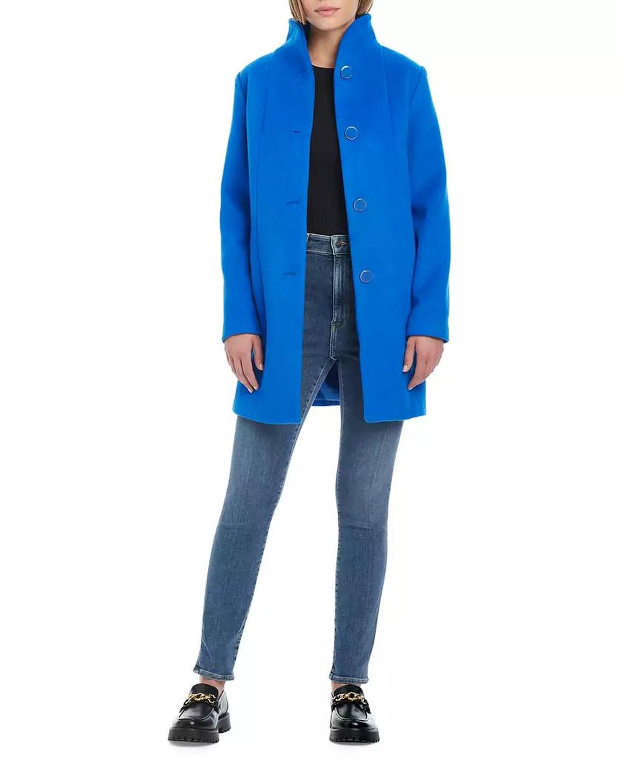 Women's Single-Breasted Stand-Collar Coat