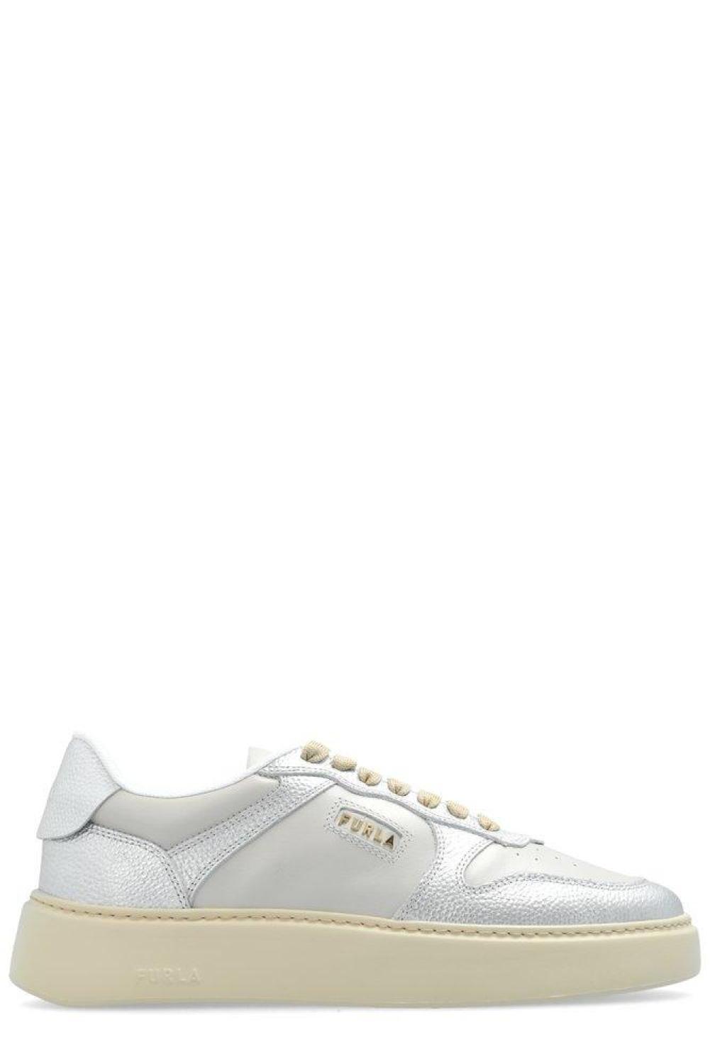 Furla Round-Toe Lace-Up Sneakers