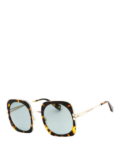 Women's Havana Square Sunglasses In Havana/green