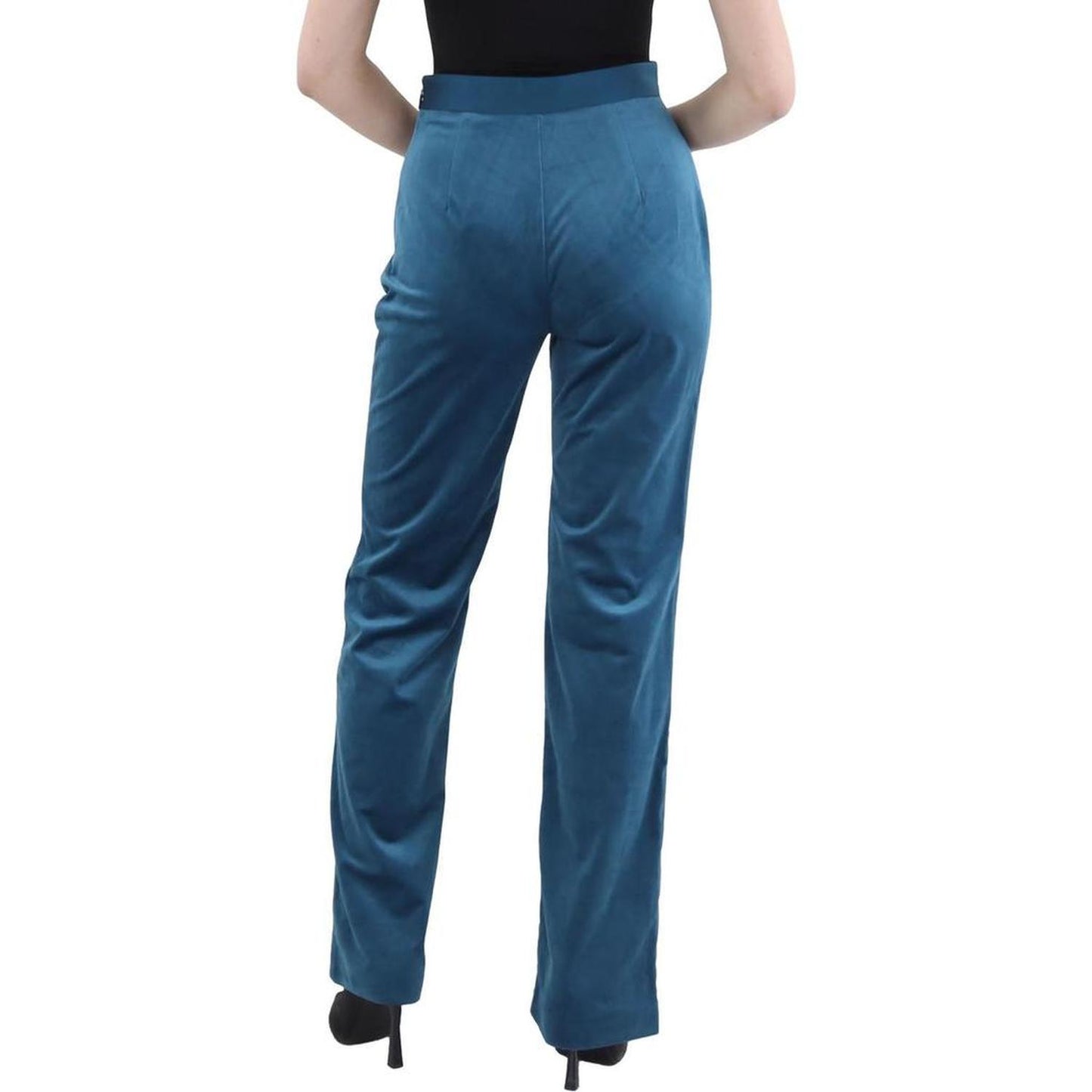 Lilli Womens Velvet Satin Trim Dress Pants