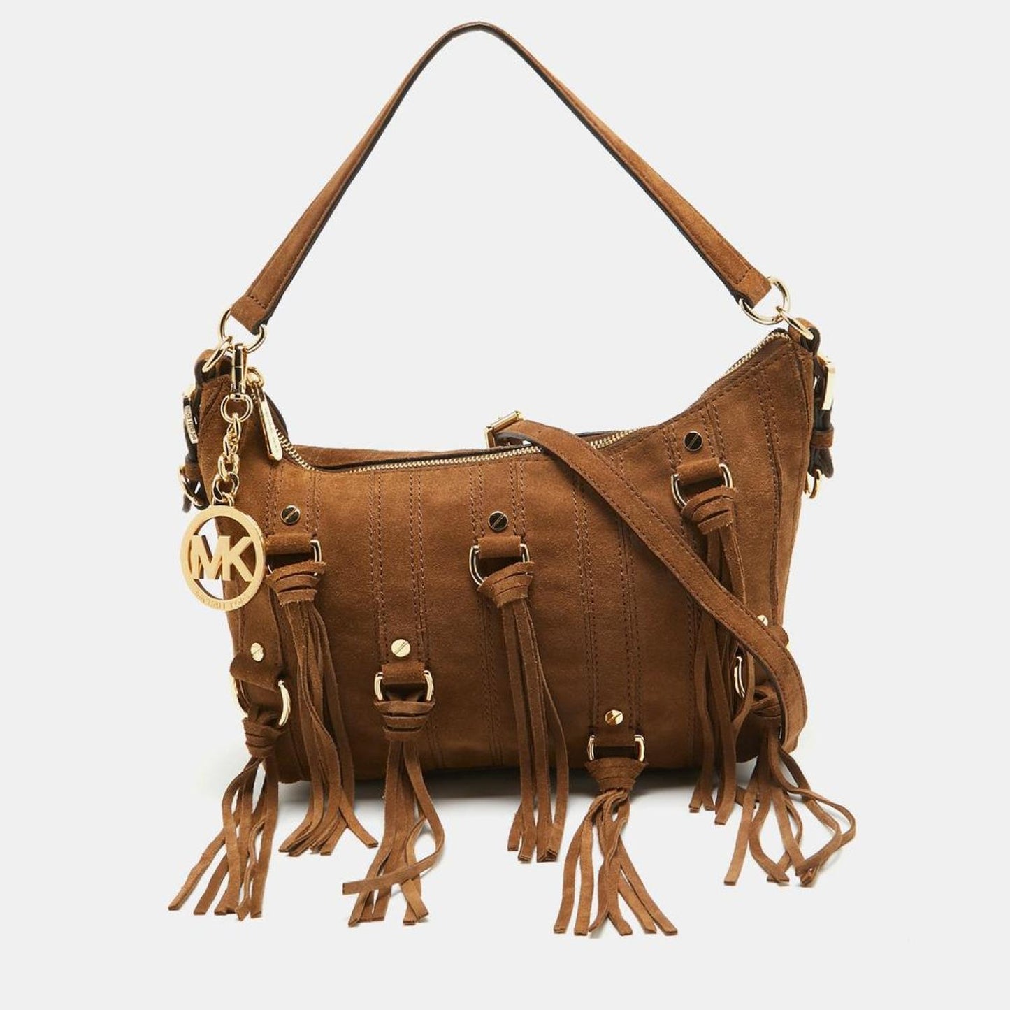 Michael Michael Kors Suede Fringe Presley Shoulder Bag