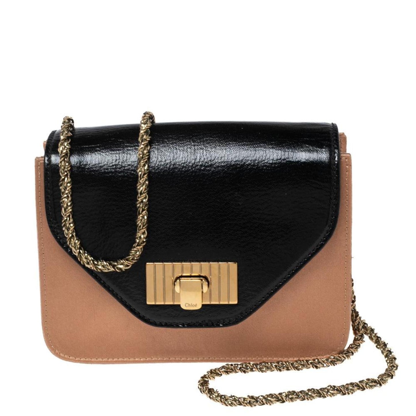 Chloe  Leather And Satin Mini Sally Shoulder Bag