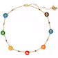 X M&M Rainbow Multi Single Strand Pendant Necklace, 16" + 3" extender