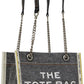 Black 'The Denim Chain Small' Tote