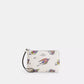 Cosmic Coach Corner Zip Wristlet With Rocket Print