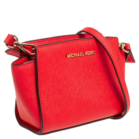 Michael Kors Saffiano Leather Mini Selma Crossbody Bag