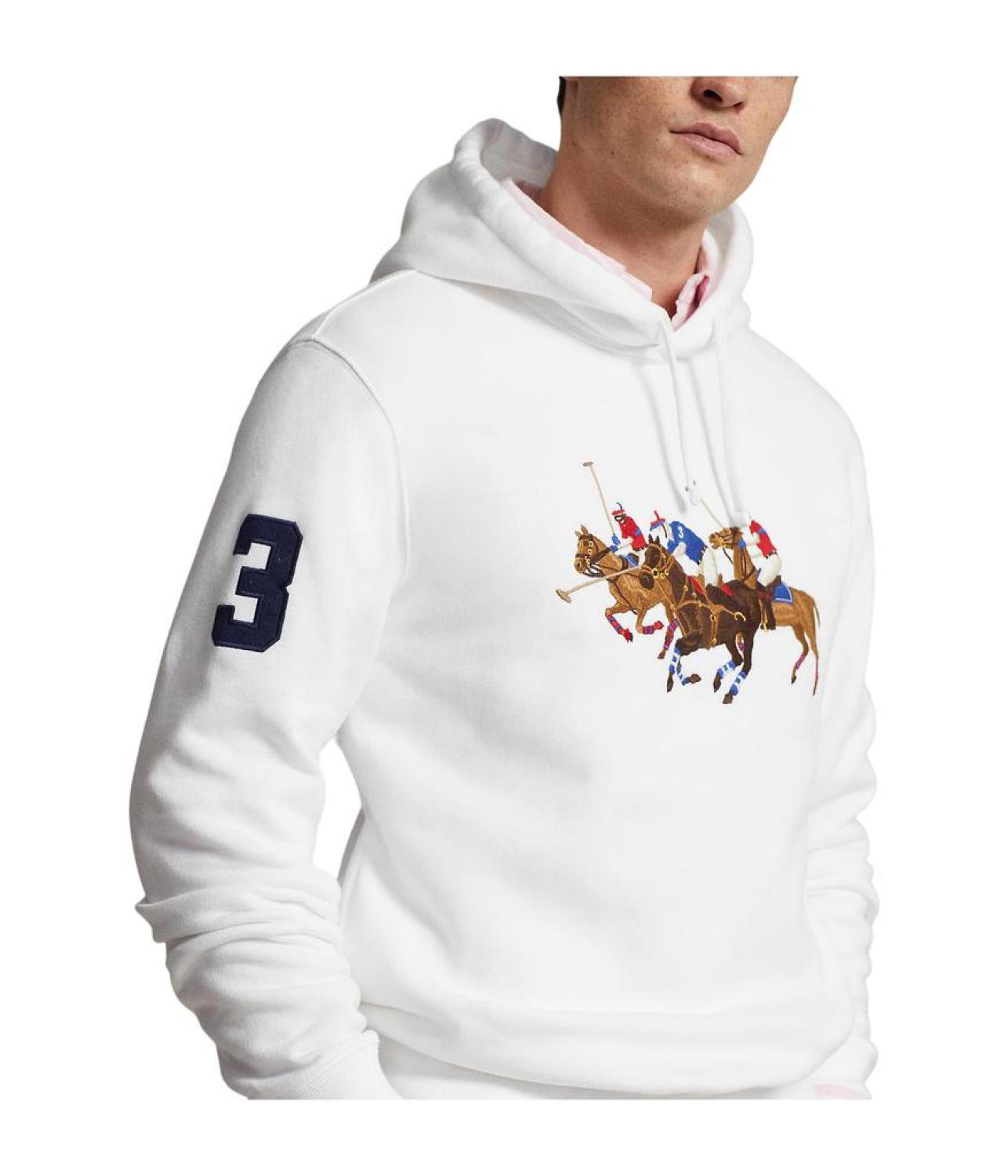 Triple-Pony Fleece Hoodie