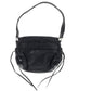 Prada Flap Buckle Shoulder Bag in Black Leather