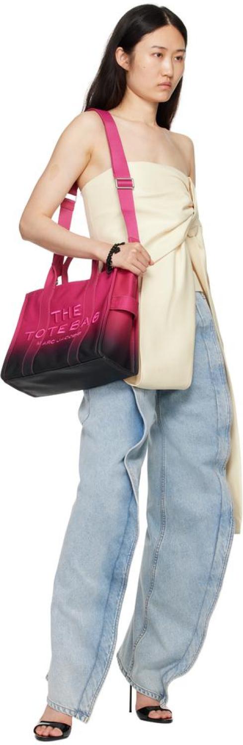 Pink & Black 'The Ombré Coated Canvas Medium' Tote