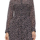 Michael Michael Kors Floral Print Georgette Smocked Shirtdress