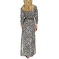 Women's Zebra-Print Belted Maxi Dress