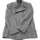 Marc Jacobs Plaid Pea Coat in Grey Wool