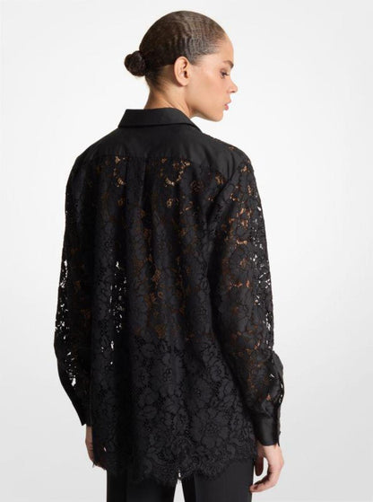 Floral Lace Oversized Shirt