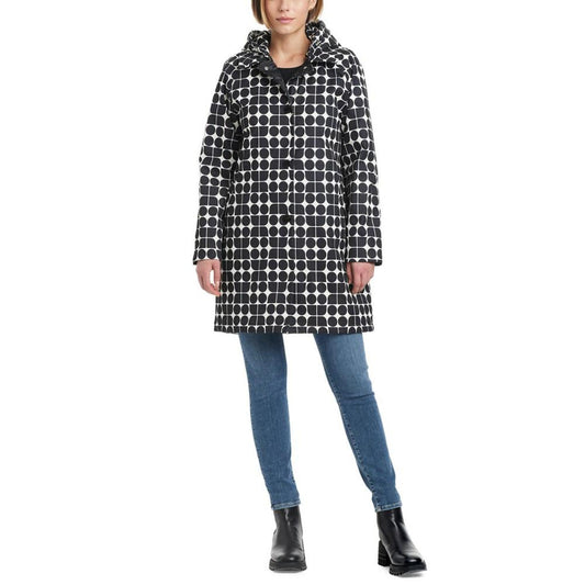 Women's Hooded Printed A-Line Raincoat