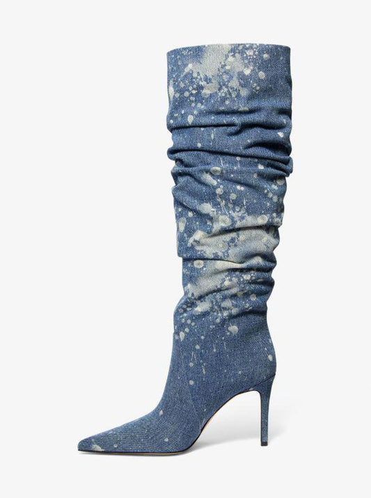 Dawn Splattered Denim Boot