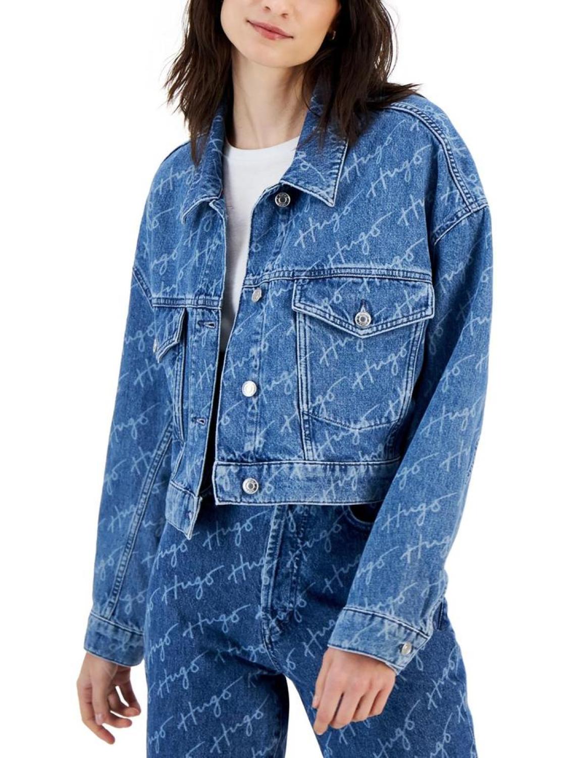 Womens Logo Denim Denim Jacket