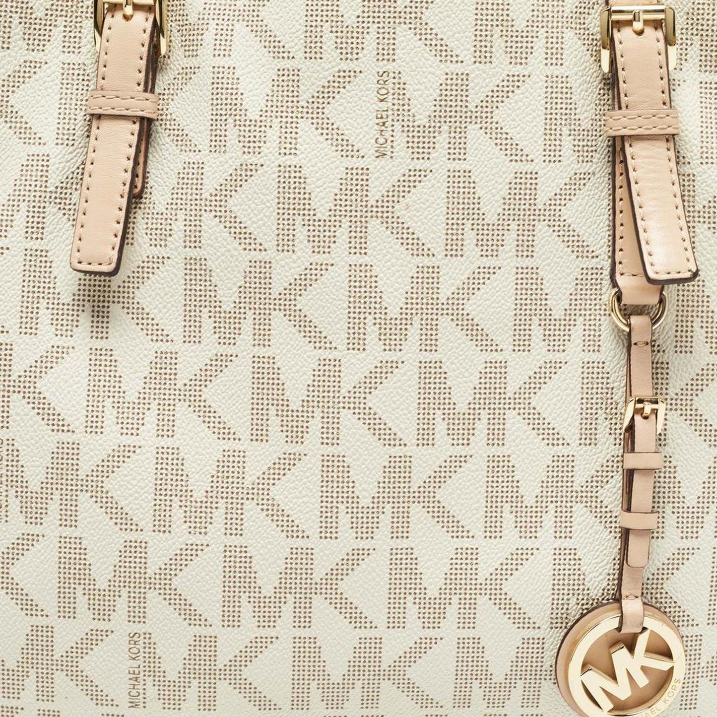 Michael Kors  Signature Coated Canvas And Leather Jet Set Tote