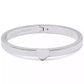 Silver-Tone Polished Heart Bangle Bracelet