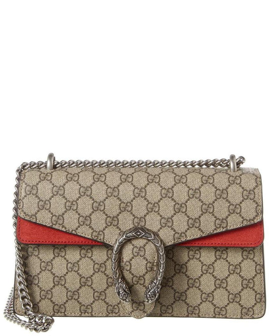 Gucci Dionysus Small GG Supreme Canvas & Suede Shoulder Bag