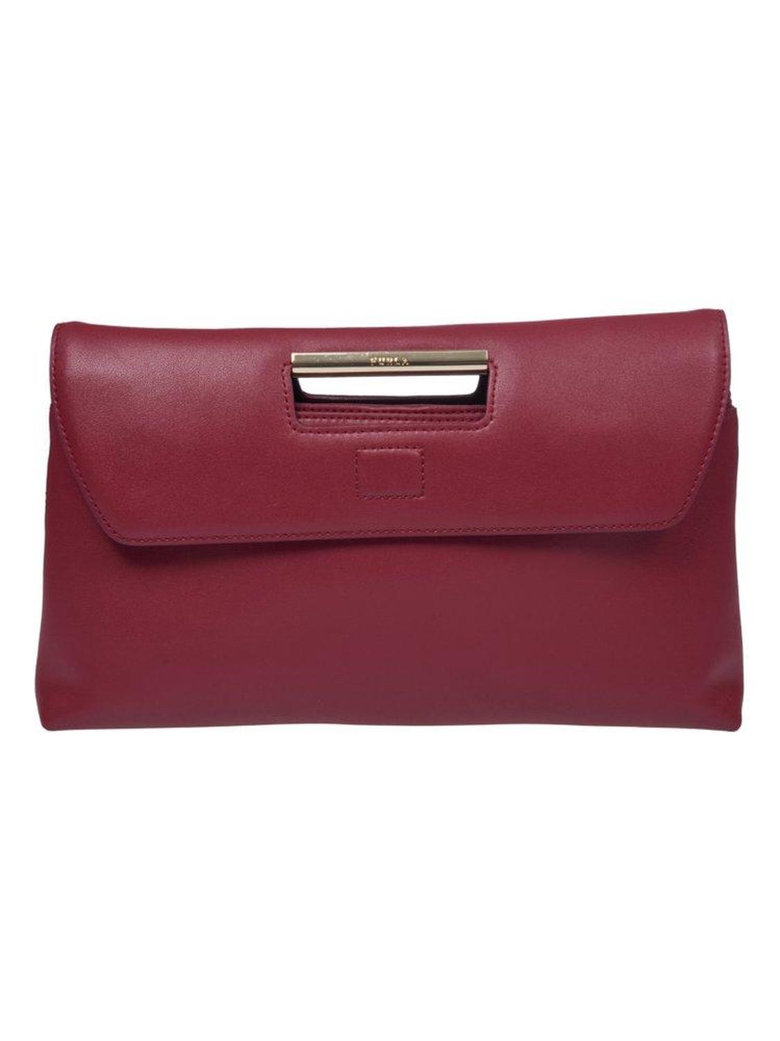 Furla Logo Engraved Medium Clutch Bag