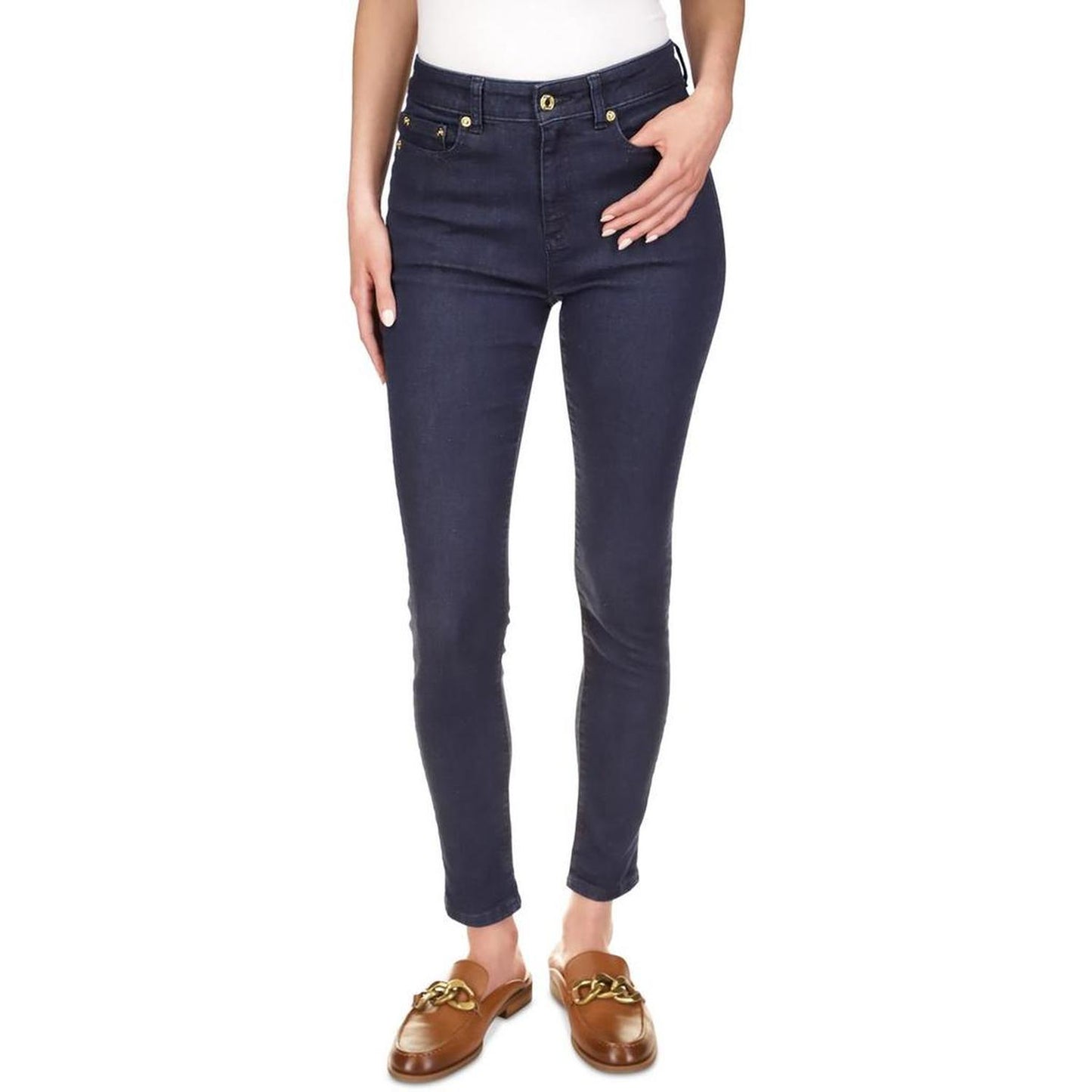 Womens Pocket Denim Skinny Jeans