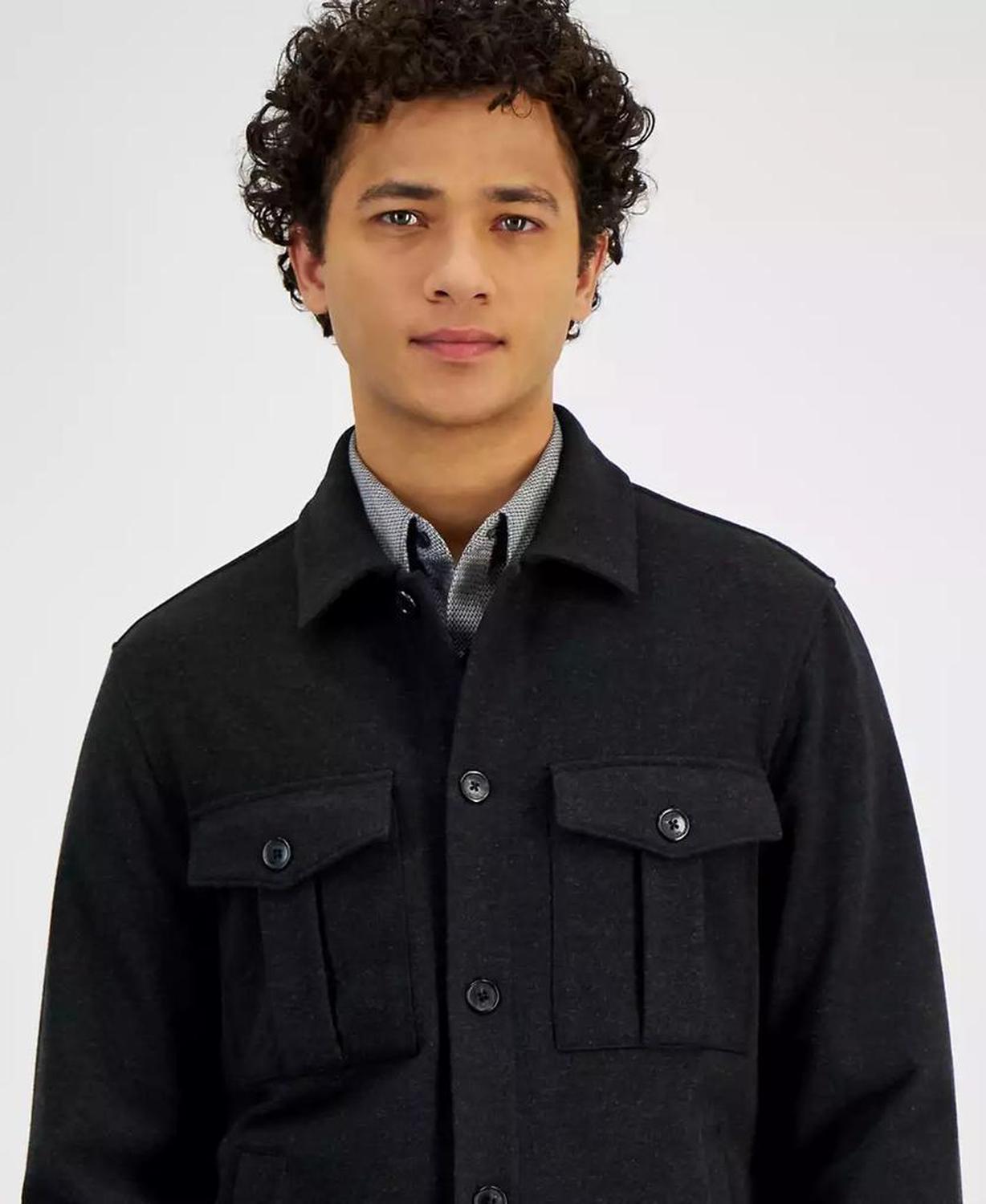 Men's Double-Face Brushed Shirt Jacket